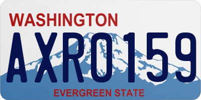 WA license plate AXR0159
