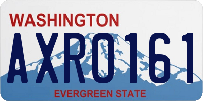 WA license plate AXR0161