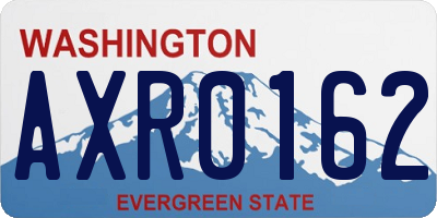 WA license plate AXR0162