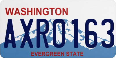 WA license plate AXR0163