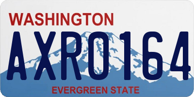 WA license plate AXR0164