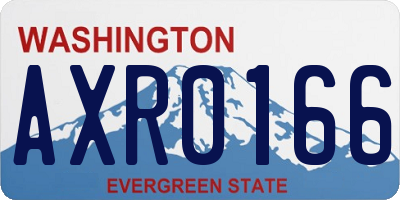 WA license plate AXR0166