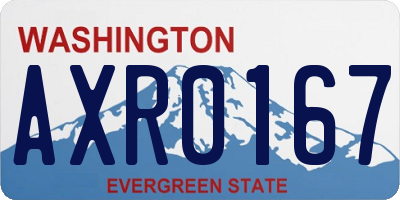 WA license plate AXR0167