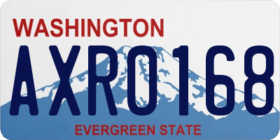 WA license plate AXR0168