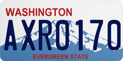 WA license plate AXR0170