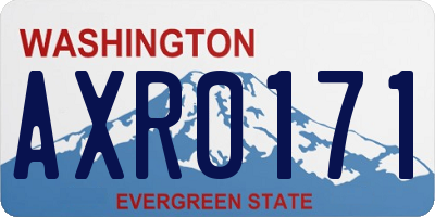 WA license plate AXR0171
