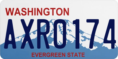 WA license plate AXR0174