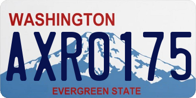 WA license plate AXR0175