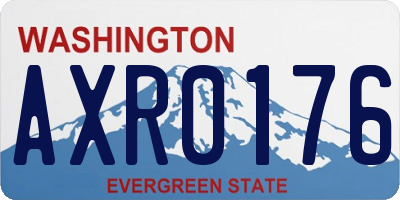 WA license plate AXR0176