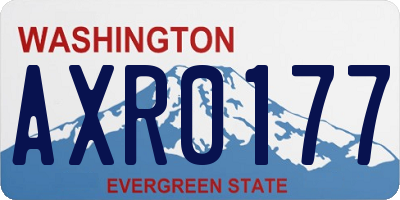 WA license plate AXR0177