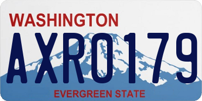 WA license plate AXR0179