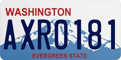 WA license plate AXR0181