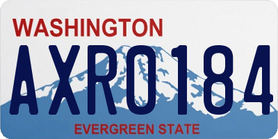 WA license plate AXR0184