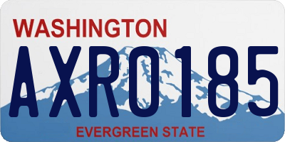 WA license plate AXR0185