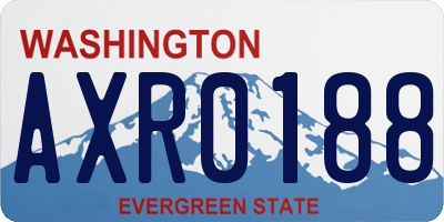 WA license plate AXR0188