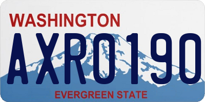 WA license plate AXR0190