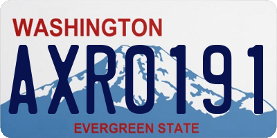 WA license plate AXR0191