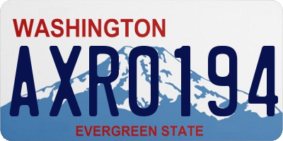 WA license plate AXR0194