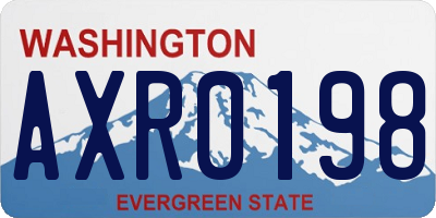 WA license plate AXR0198