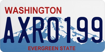 WA license plate AXR0199