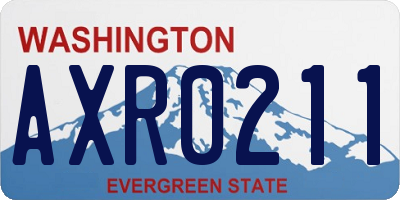 WA license plate AXR0211