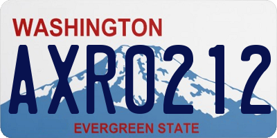 WA license plate AXR0212