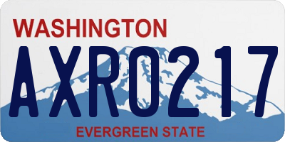 WA license plate AXR0217