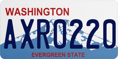 WA license plate AXR0220