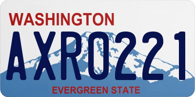 WA license plate AXR0221