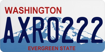WA license plate AXR0222
