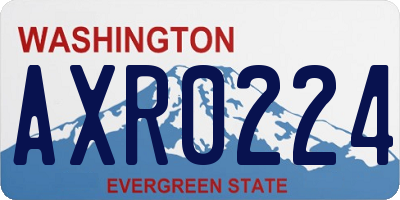 WA license plate AXR0224