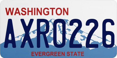 WA license plate AXR0226