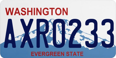 WA license plate AXR0233