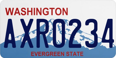 WA license plate AXR0234