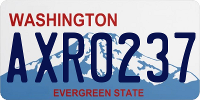 WA license plate AXR0237