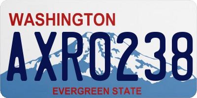 WA license plate AXR0238