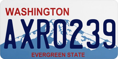 WA license plate AXR0239