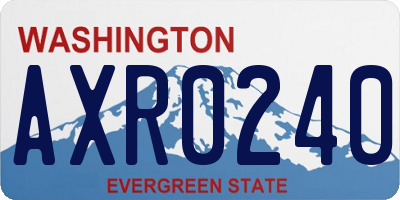 WA license plate AXR0240