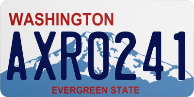 WA license plate AXR0241