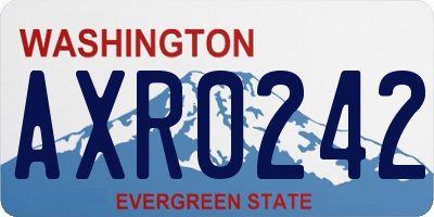 WA license plate AXR0242