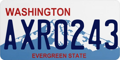 WA license plate AXR0243