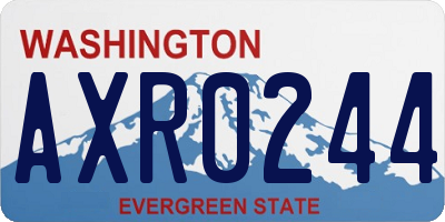 WA license plate AXR0244