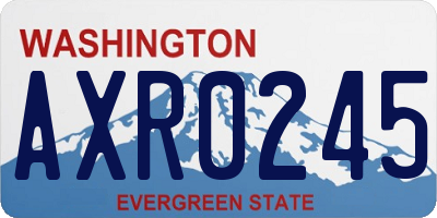 WA license plate AXR0245