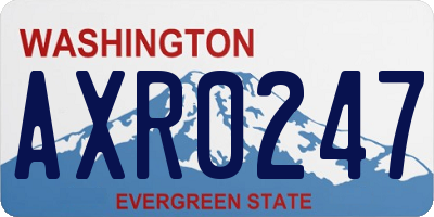 WA license plate AXR0247