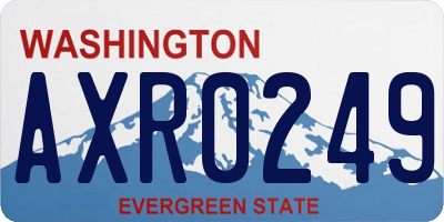 WA license plate AXR0249