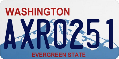 WA license plate AXR0251