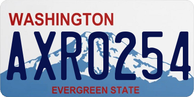 WA license plate AXR0254