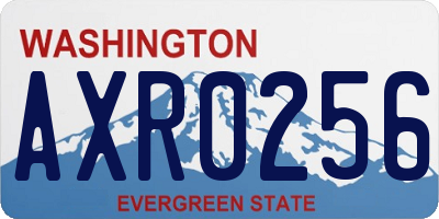 WA license plate AXR0256