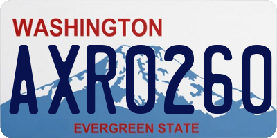 WA license plate AXR0260