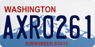 WA license plate AXR0261